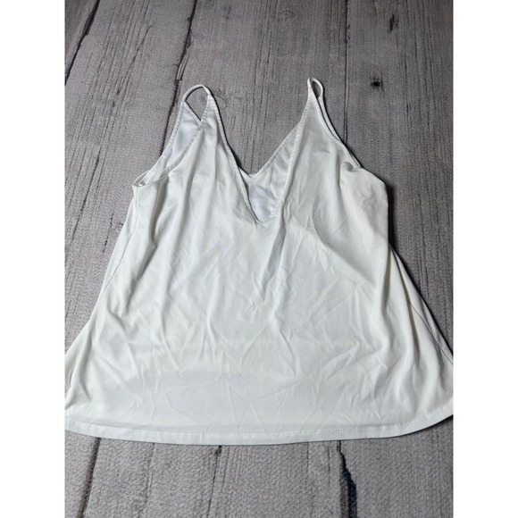 Dear Apple Womens White Double V-Neck Spaghetti Strap Camisole Top CT1716-S3 M - Picture 6 of 6
